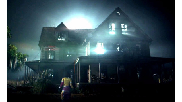 Person house night light roof free wallpaper for desktop - medium preview image