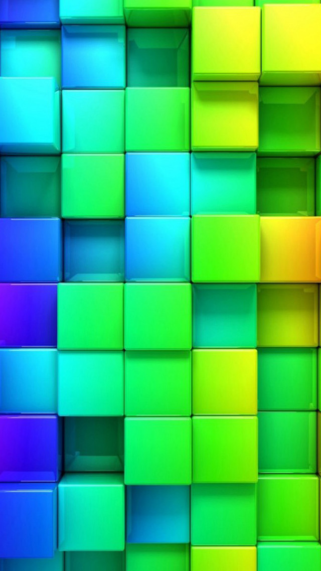 Colorful wall squares rainbow background free wallpaper for mobile - medium preview image