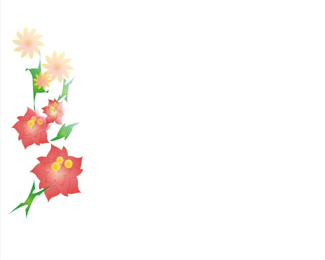 White background flowers border centers free wallpaper for desktop - medium preview image