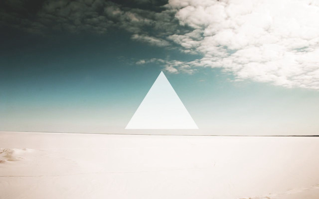Triangle desert landscape clouds blue free wallpaper for desktop - medium preview image