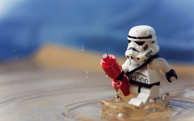 Lego stormtrooper fire hydrant beach free wallpaper for desktop - medium preview image
