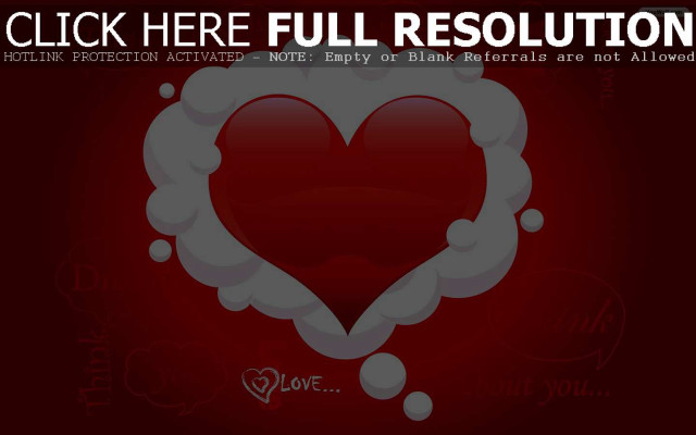 Red heart bubbles caption click free wallpaper for desktop - medium preview image