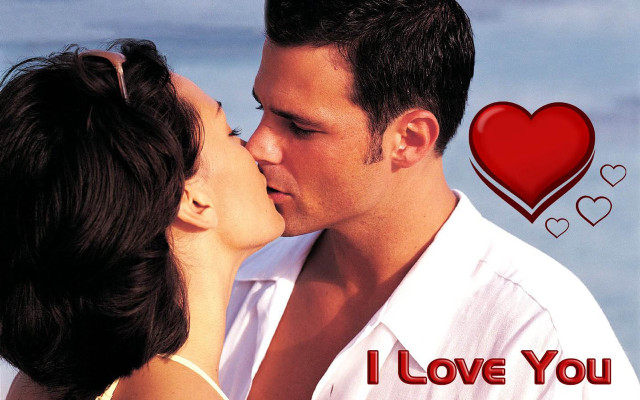 Man woman kissing heart background free wallpaper for desktop - medium preview image