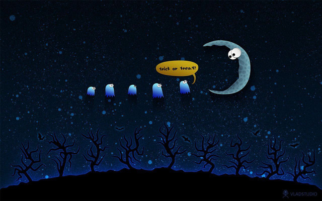 Moon people speech bubble cartoon free wallpaper for desktop - medium preview image