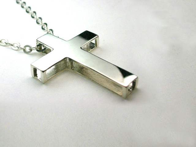 Cross necklace white surface chain #2 free wallpaper for desktop - medium preview image