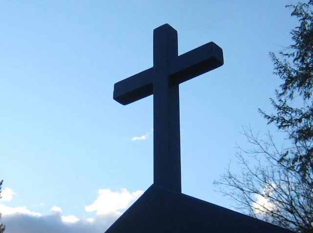 Cross church steeple sky background free wallpaper for desktop - medium preview image