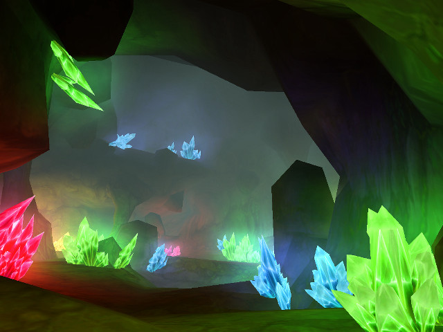 Cave colorful lights structure middle free wallpaper for desktop - medium preview image