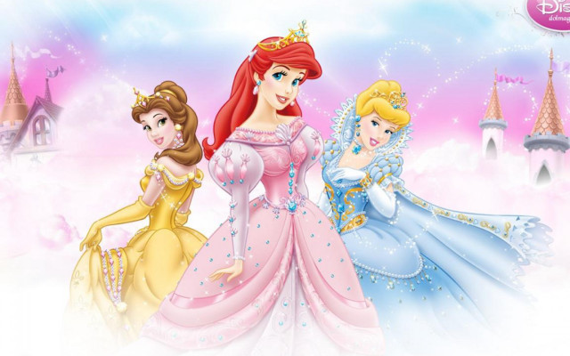 Princesses castle sky background clouds free wallpaper for desktop - medium preview image