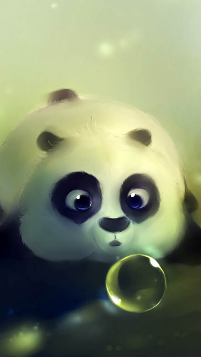 Panda bear bubble mouth eyes #2 free wallpaper for mobile - medium preview image