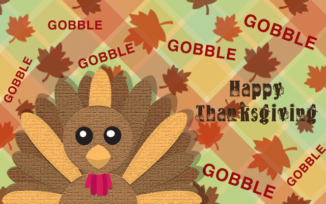 Turkey bow gobble happy thanksgiving free wallpaper for desktop - medium preview image