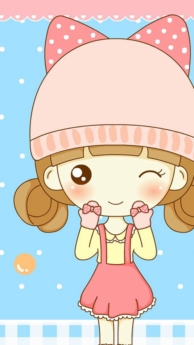 Girl pink dress pink hat free wallpaper for mobile - medium preview image