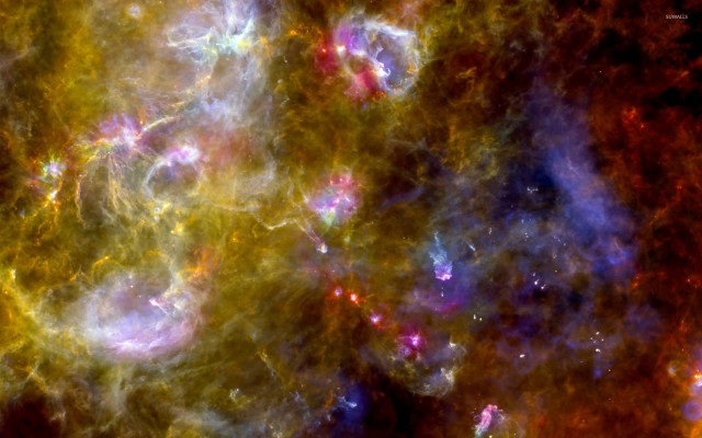 Colorful star cluster space background free wallpaper for desktop - medium preview image