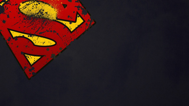 Superman logo black background red #5 free wallpaper for desktop - medium preview image