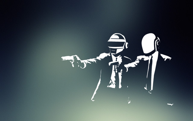Man pointing gun robot helmet free wallpaper for desktop - medium preview image