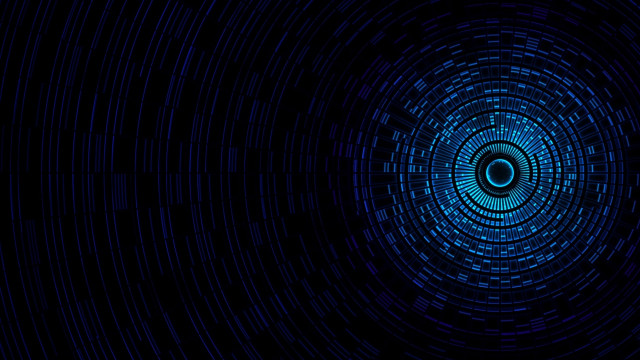 Blue circle black background image #2 free wallpaper for desktop - medium preview image