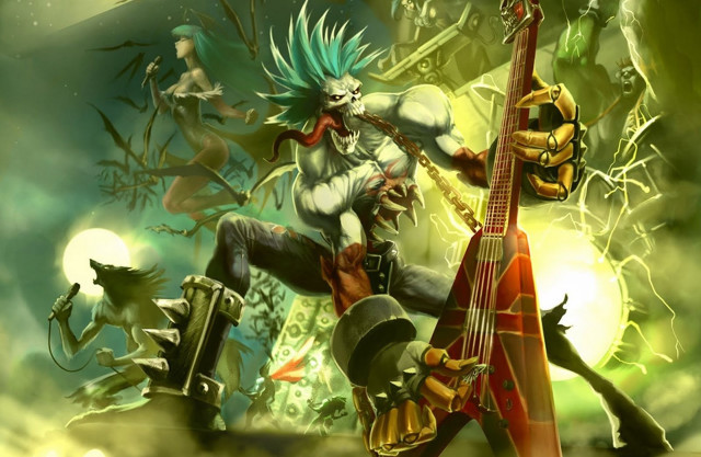 Cartoon character guitar monsters demon free wallpaper for desktop - medium preview image