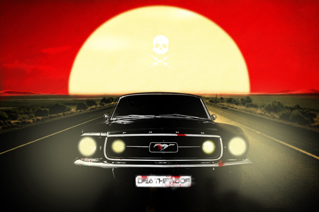 Car driving skull hood sun free wallpaper for desktop - medium preview image