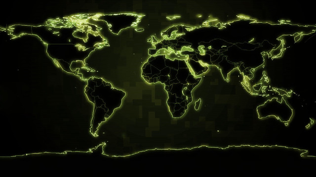 World map green glow black free wallpaper for desktop - medium preview image