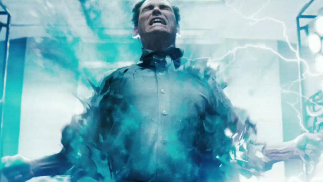 Man suit lightning effect hands free wallpaper for desktop - medium preview image