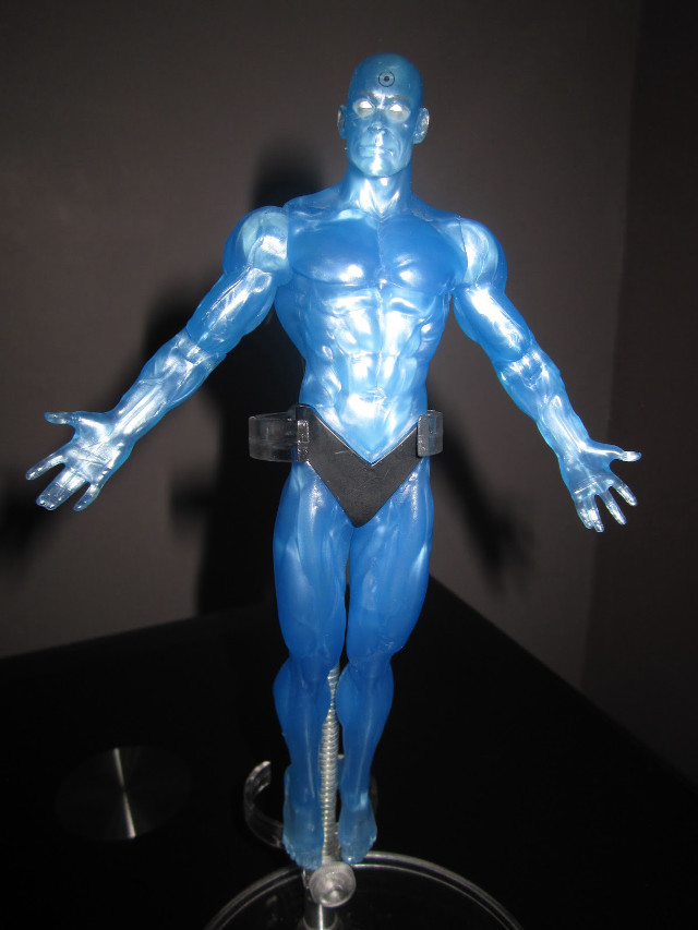 Blue man hologram muscular female free wallpaper for mobile - medium preview image