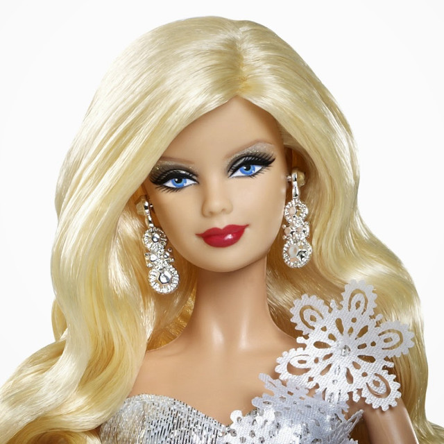 Blonde barbie doll snowflake red free wallpaper for tablet - medium preview image