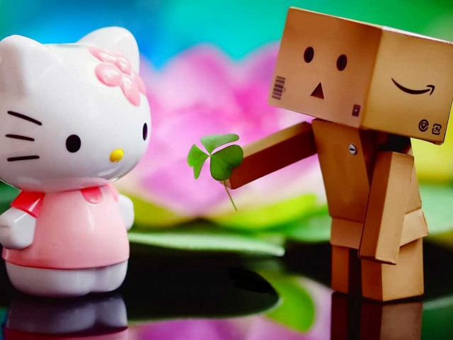 Hello kitty lego man flowers free wallpaper for desktop - medium preview image