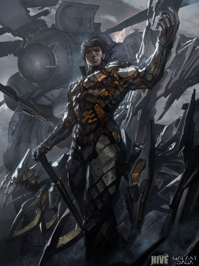 Man holding sword giant robot free wallpaper for mobile - medium preview image