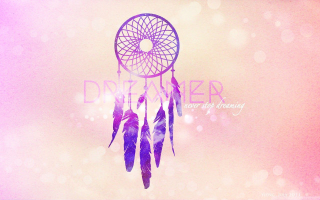 Dream catcher feathers pink purple free wallpaper for desktop - medium preview image