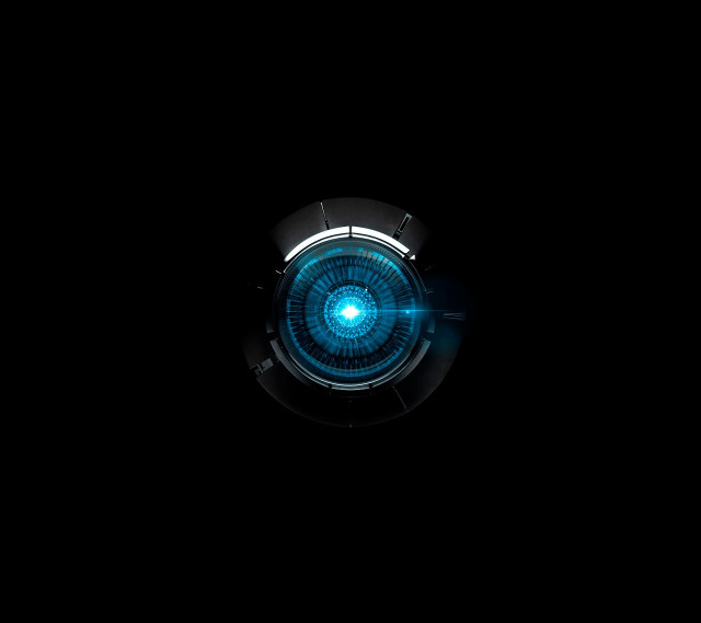 Blue black circular object dark free wallpaper for tablet - medium preview image