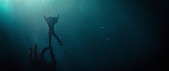 Person standing pole water arms free wallpaper for desktop - medium preview image