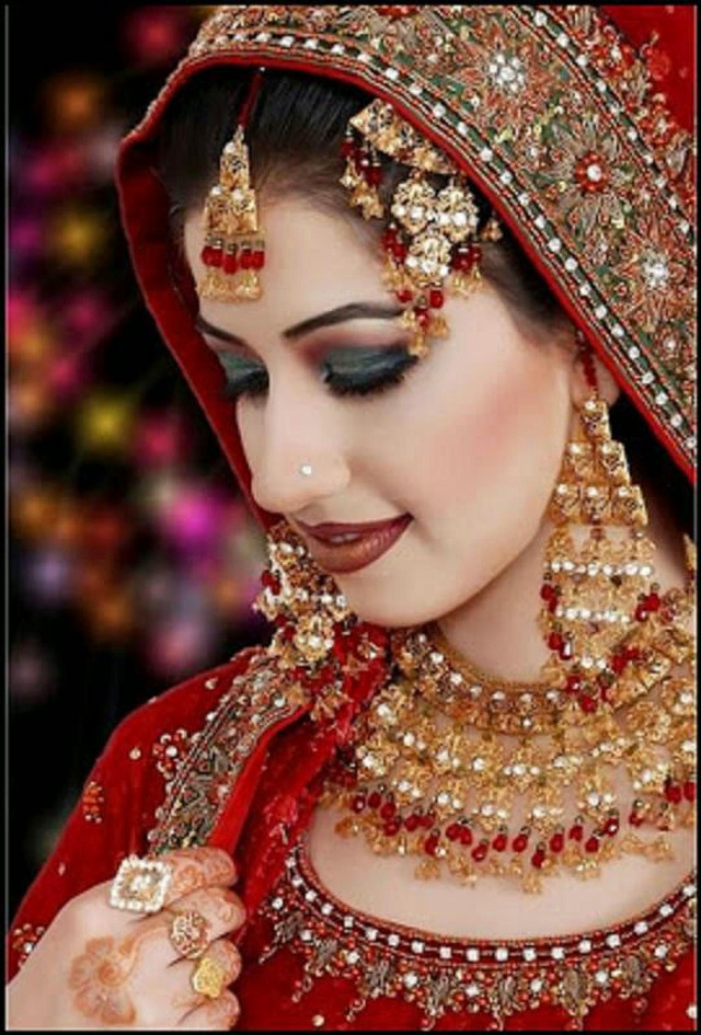 Woman red dress veil jewelry free wallpaper for mobile - medium preview image