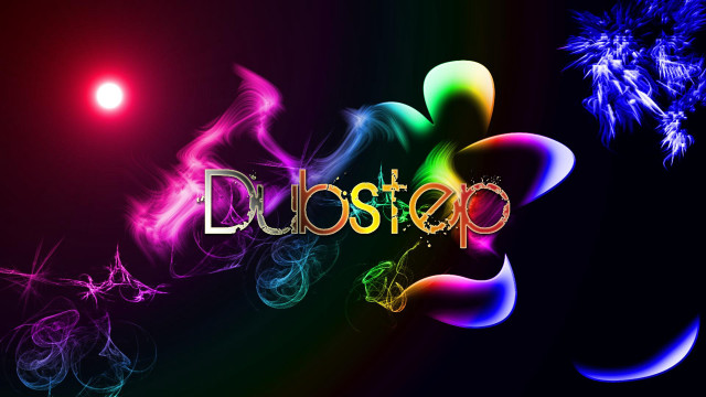 Dubstep colorful text black background free wallpaper for desktop - medium preview image