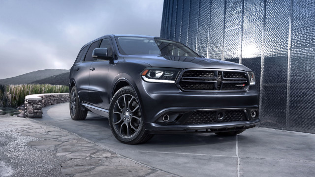 Black dodge suv building mountain free wallpaper for desktop - medium preview image