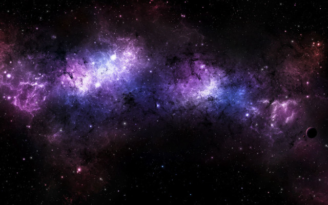 Space starfield distant object foreground free wallpaper for desktop - medium preview image