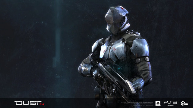 Futuristic man suit gun holding #3 free wallpaper for desktop - medium preview image
