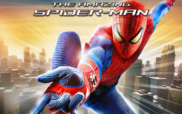 Man spider suit flying arms free wallpaper for desktop - medium preview image