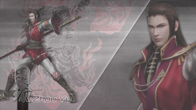Man red outfit sword dragon free wallpaper for desktop - medium preview image