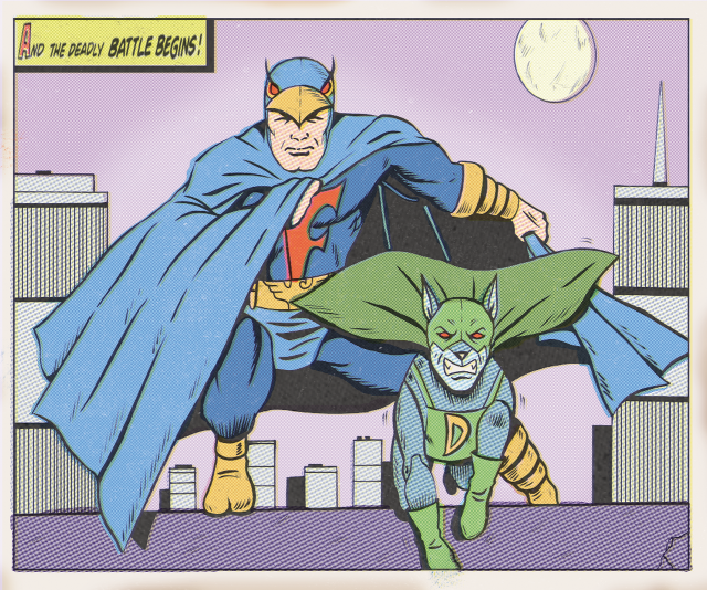 Comic page cape cat green free wallpaper for desktop - medium preview image