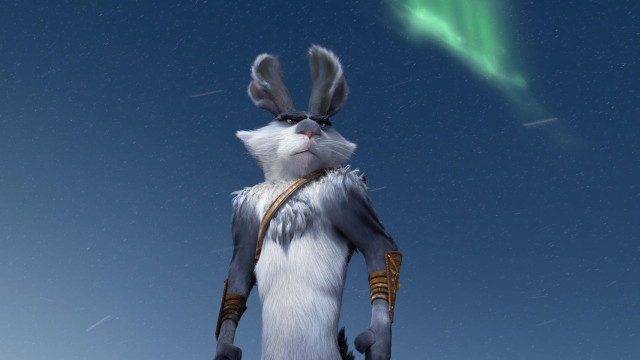 Rabbit costume aurora borealis sky free wallpaper for desktop - medium preview image