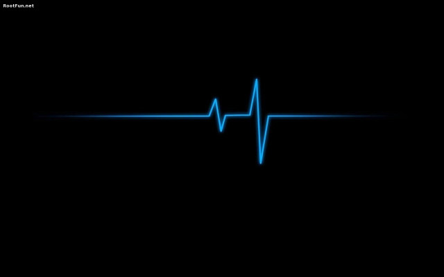 Blue heart beat black background free wallpaper for desktop - medium preview image