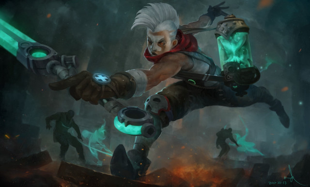 Character sword glowing light video free wallpaper for desktop - medium preview image