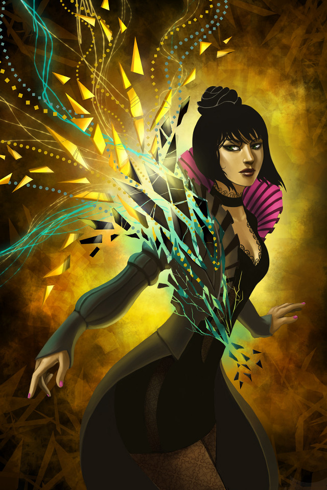 Woman flowers fireworks background celebration free wallpaper for mobile - medium preview image