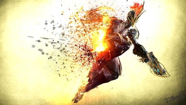 Suit fire person digital painting free wallpaper for desktop - medium preview image