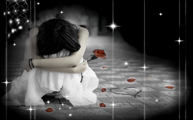 Woman chair rose black background free wallpaper for desktop - medium preview image