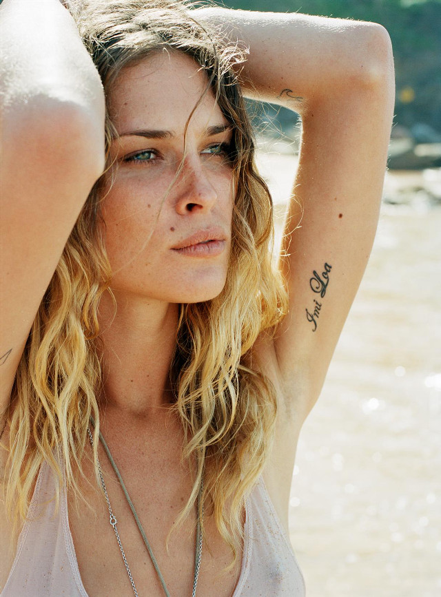 Woman tattoo water hands behind free wallpaper for mobile - medium preview image