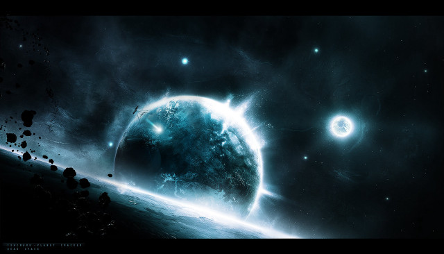 Space scene planet star cluster #2 free wallpaper for desktop - medium preview image