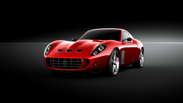 Red sports car dark room #93 free wallpaper for desktop - medium preview image