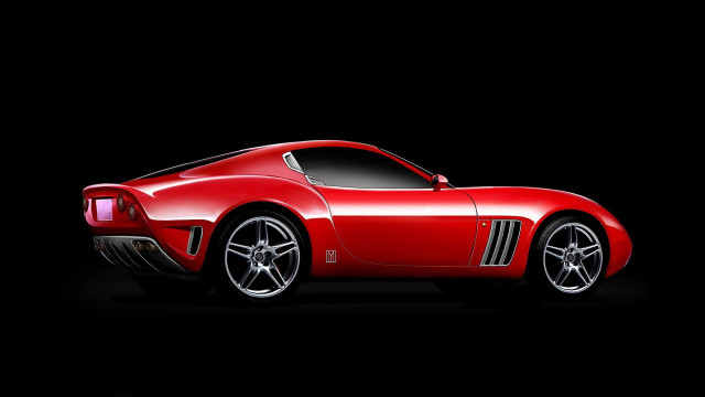 Red sports car dark room #2 free wallpaper for desktop - medium preview image