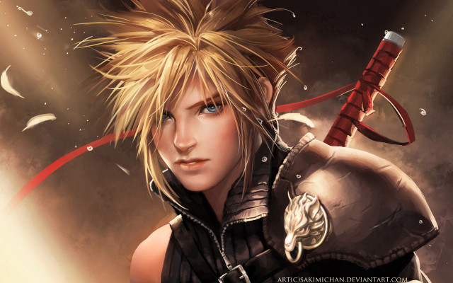 Young blonde man sword armor free wallpaper for desktop - medium preview image