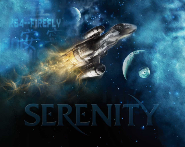 Spaceship flying sky caption serenity free wallpaper for desktop - medium preview image